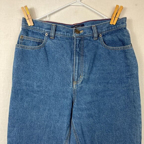 Lands End High Waist Flannel Lined Mom Jeans Womens 31x33 Cottage 90s No Stretch - Picture 4 of 15